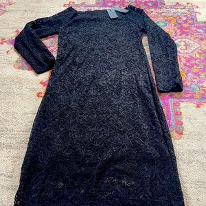 black Long sleeve Lace Dress size Large
